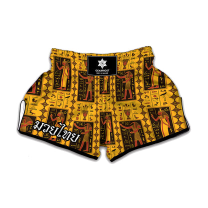 Ancient Egypt Pattern Print Muay Thai Boxing Shorts