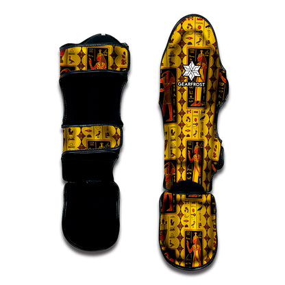 Ancient Egypt Pattern Print Muay Thai Shin Guard