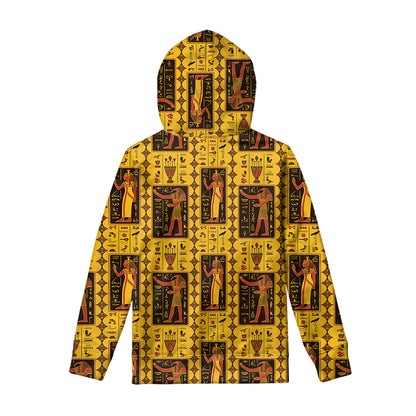 Ancient Egypt Pattern Print Pullover Hoodie