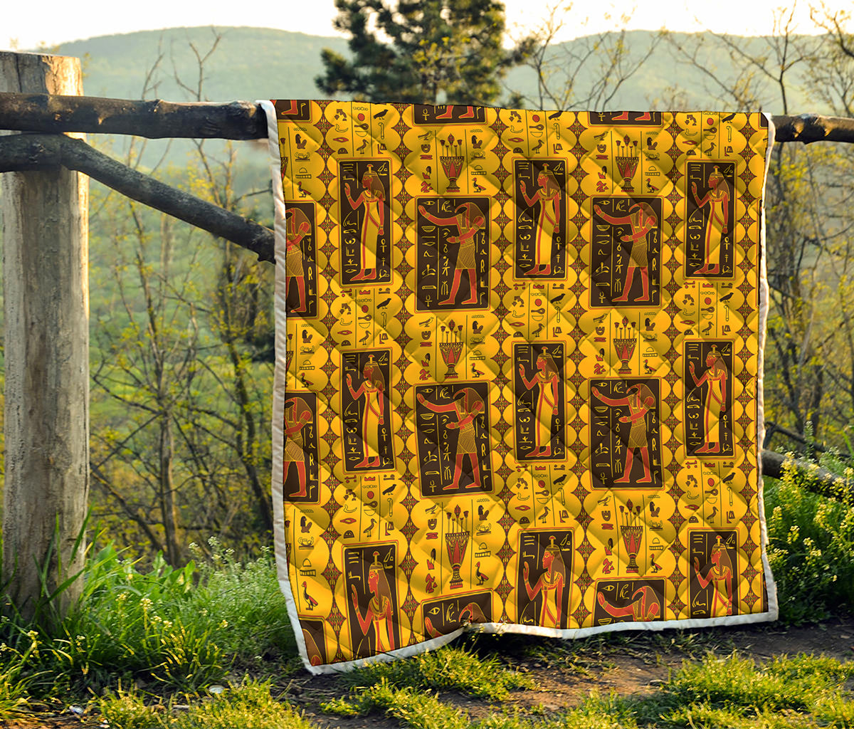 Ancient Egypt Pattern Print Quilt