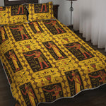 Ancient Egypt Pattern Print Quilt Bed Set