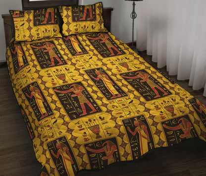 Ancient Egypt Pattern Print Quilt Bed Set
