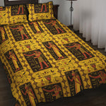 Ancient Egypt Pattern Print Quilt Bed Set
