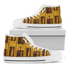 Ancient Egypt Pattern Print White High Top Shoes