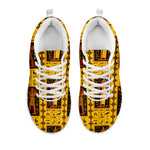 Ancient Egypt Pattern Print White Sneakers