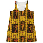 Ancient Egypt Pattern Print Women's Racerback Tank Top