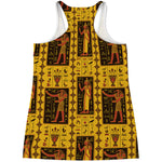 Ancient Egypt Pattern Print Women's Racerback Tank Top