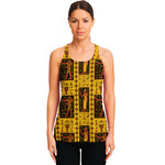 Ancient Egypt Pattern Print Women's Racerback Tank Top