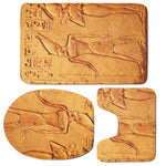 Ancient Egyptian Gods Print 3 Piece Bath Mat Set