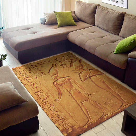 Ancient Egyptian Gods Print Area Rug