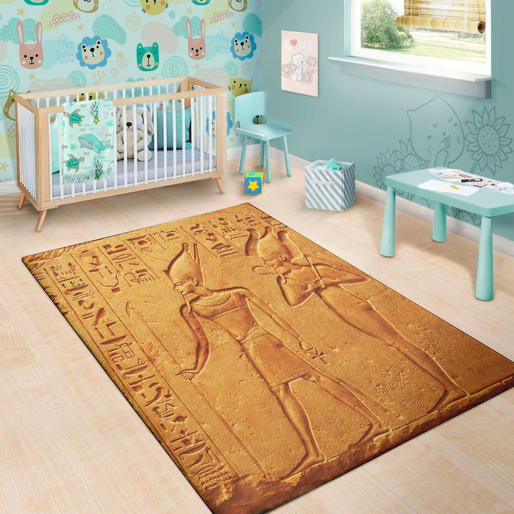 Ancient Egyptian Gods Print Area Rug