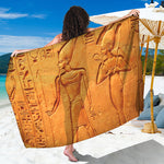 Ancient Egyptian Gods Print Beach Sarong Wrap
