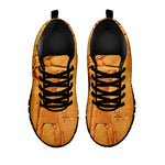 Ancient Egyptian Gods Print Black Sneakers