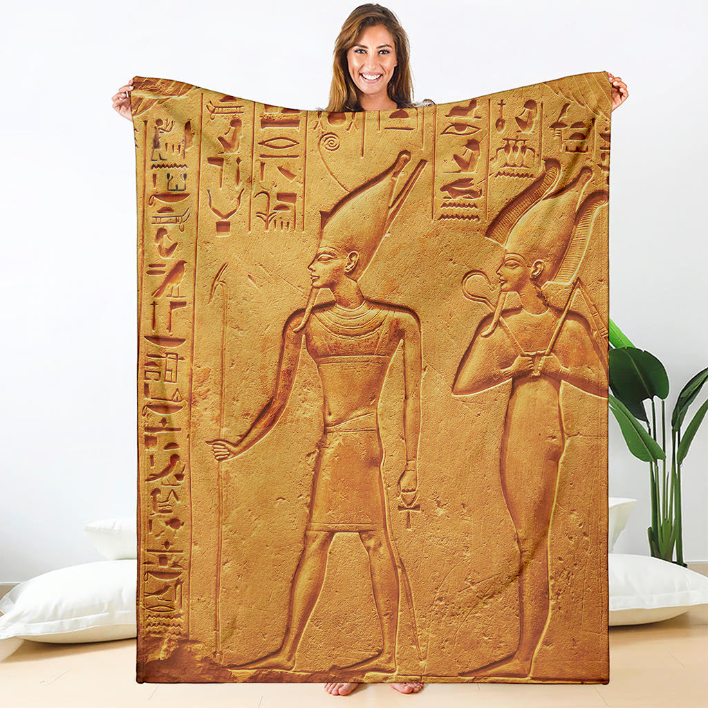Ancient Egyptian Gods Print Blanket
