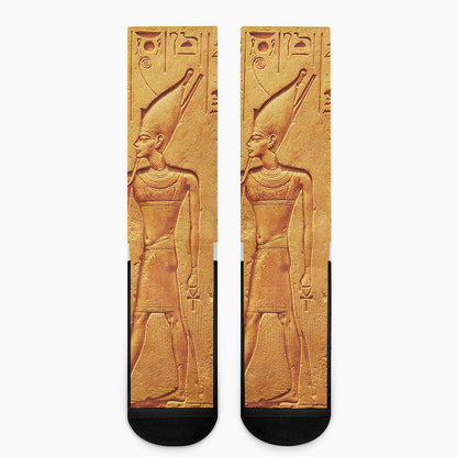 Ancient Egyptian Gods Print Crew Socks