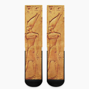 Ancient Egyptian Gods Print Crew Socks