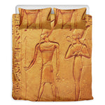 Ancient Egyptian Gods Print Duvet Cover Bedding Set