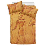 Ancient Egyptian Gods Print Duvet Cover Bedding Set