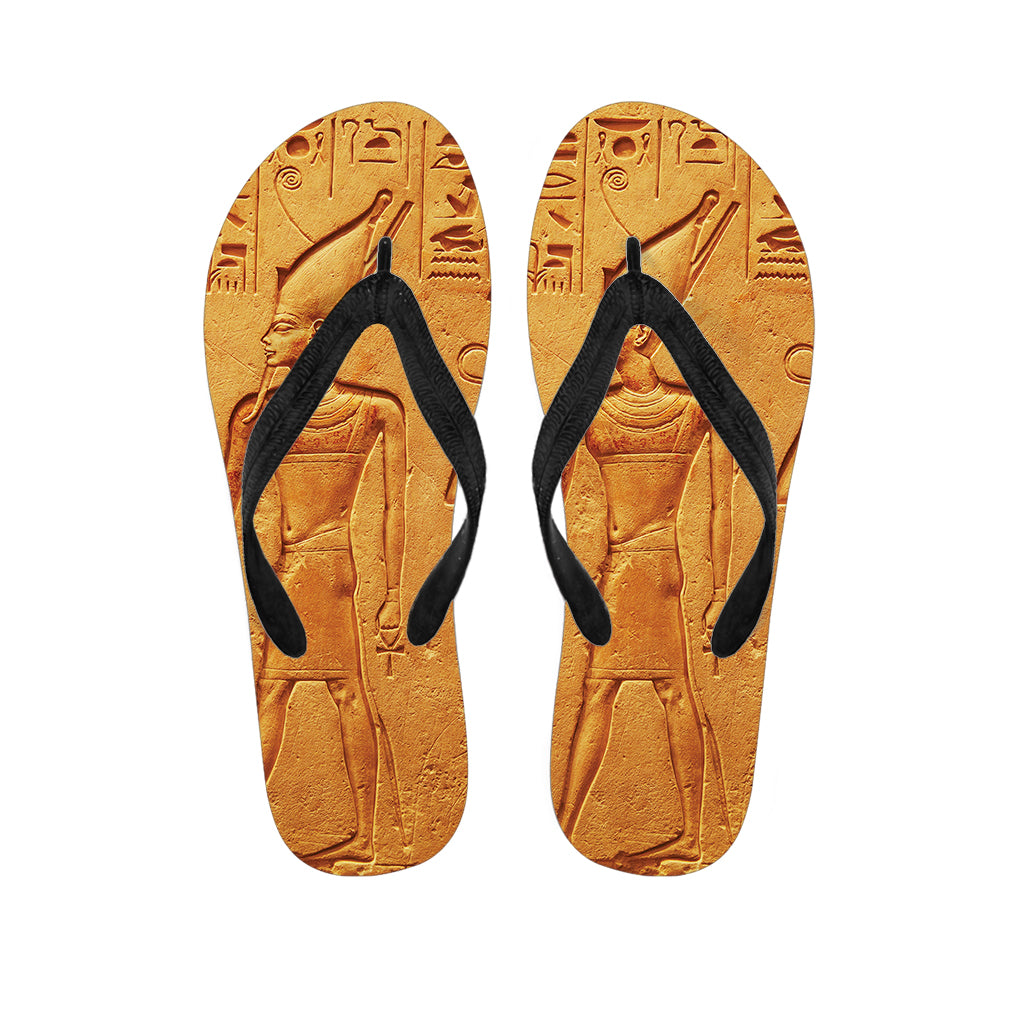 Ancient Egyptian Gods Print Flip Flops