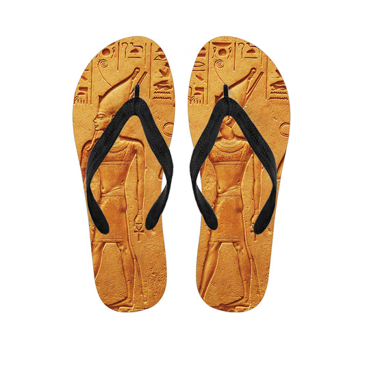 Ancient Egyptian Gods Print Flip Flops