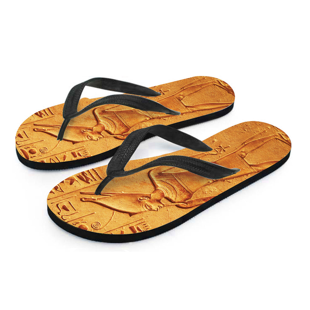 Ancient Egyptian Gods Print Flip Flops