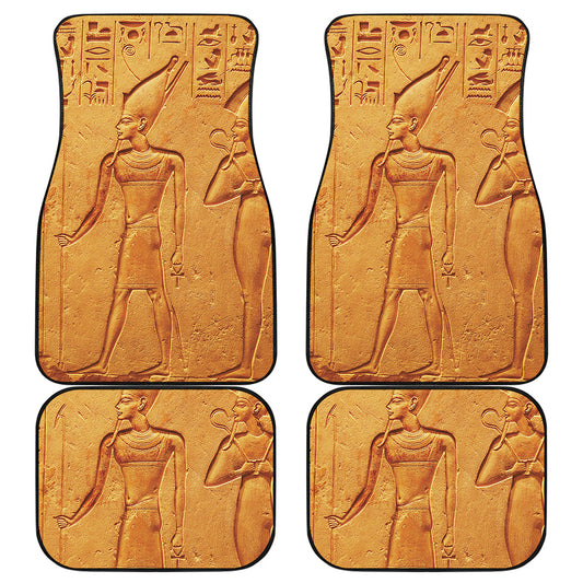 Ancient Egyptian Gods Print Front and Back Car Floor Mats