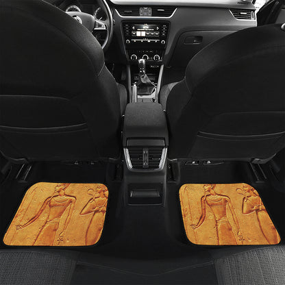 Ancient Egyptian Gods Print Front and Back Car Floor Mats