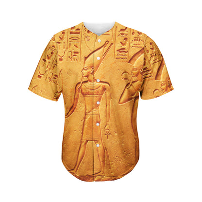 Ancient Egyptian Gods Print Men's Baseball Jersey