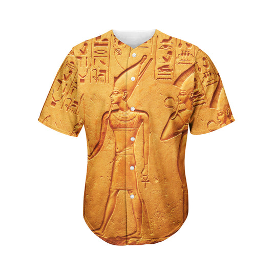 Ancient Egyptian Gods Print Men's Baseball Jersey