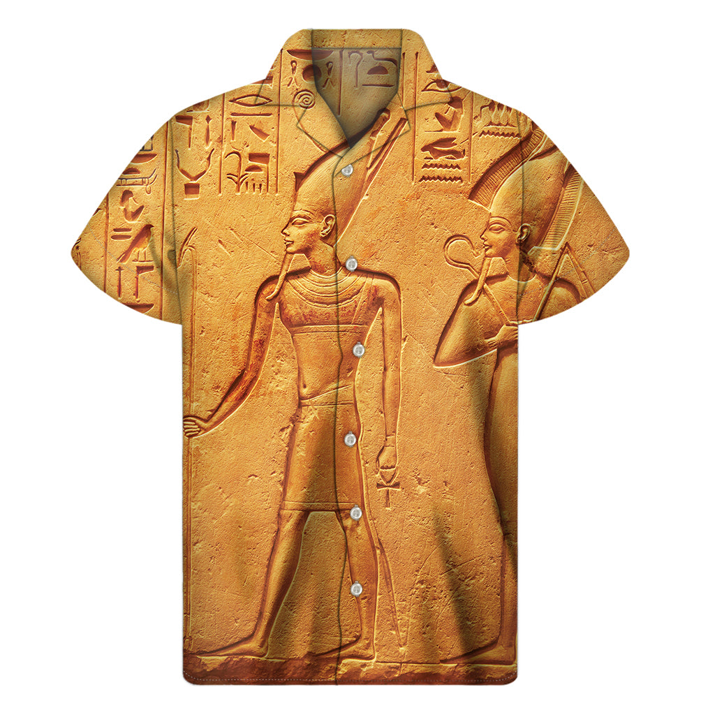 Ancient Egyptian Gods Print Men's Short Sleeve Shirt