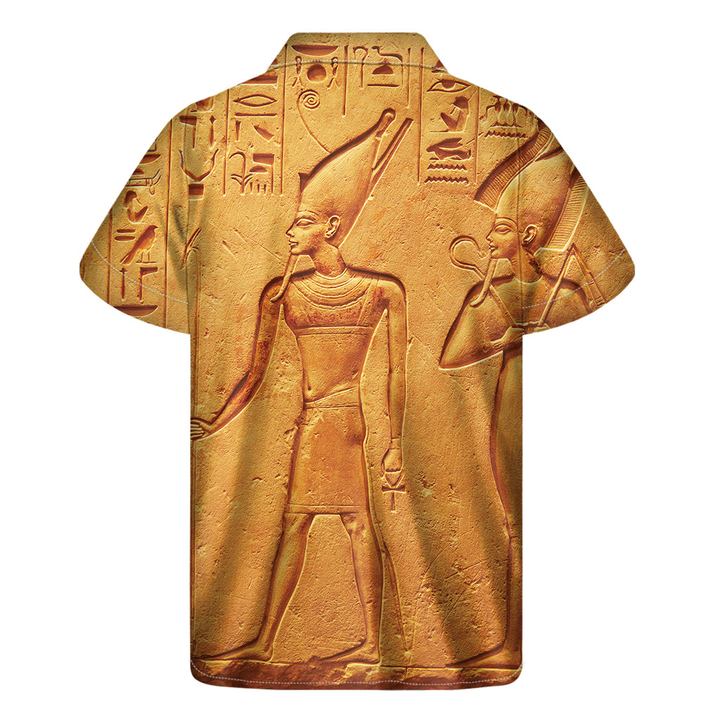 Ancient Egyptian Gods Print Men's Short Sleeve Shirt