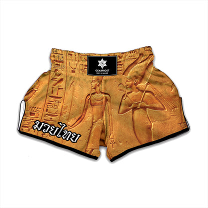 Ancient Egyptian Gods Print Muay Thai Boxing Shorts