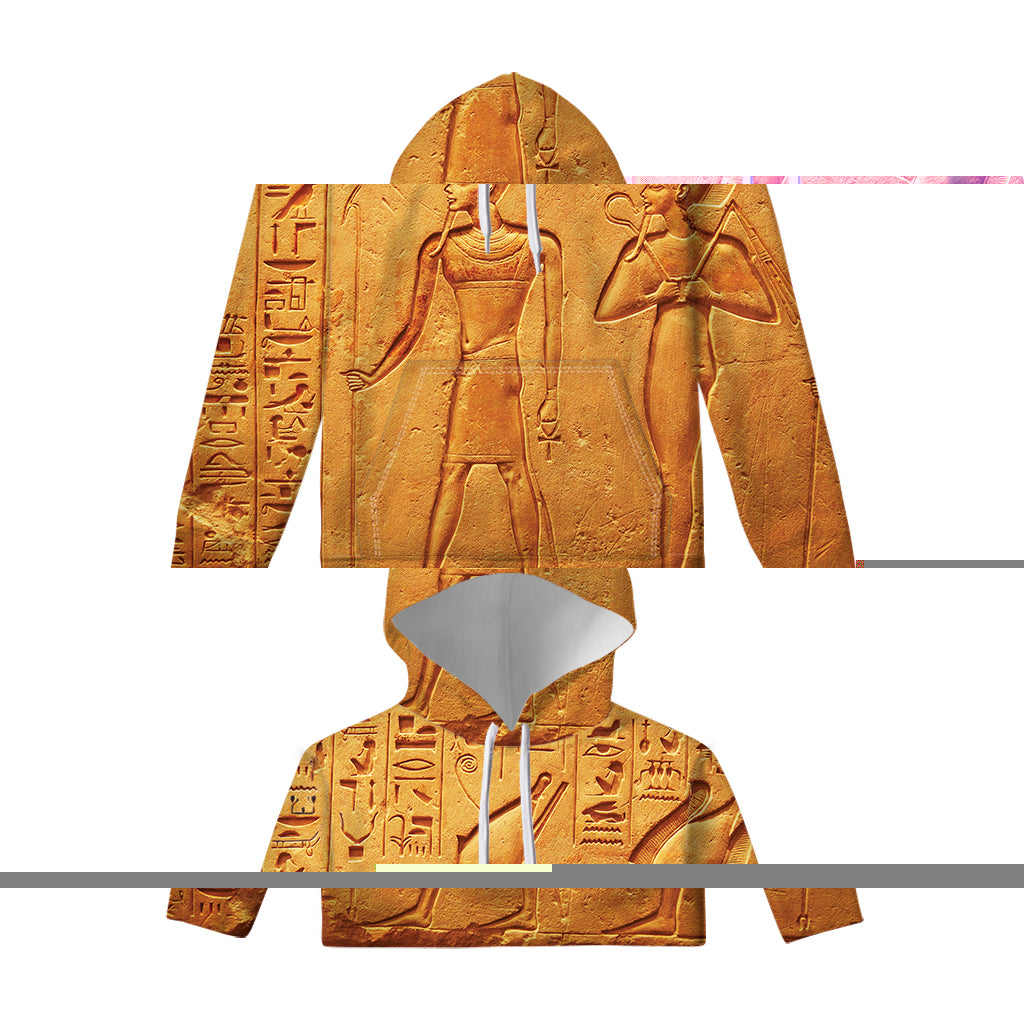 Ancient Egyptian Gods Print Pullover Hoodie