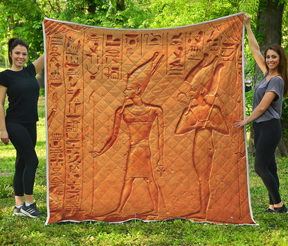 Ancient Egyptian Gods Print Quilt