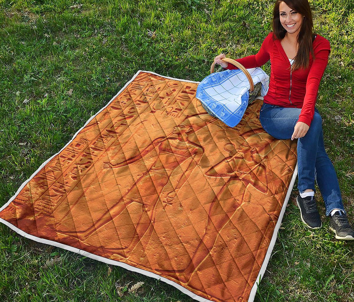 Ancient Egyptian Gods Print Quilt
