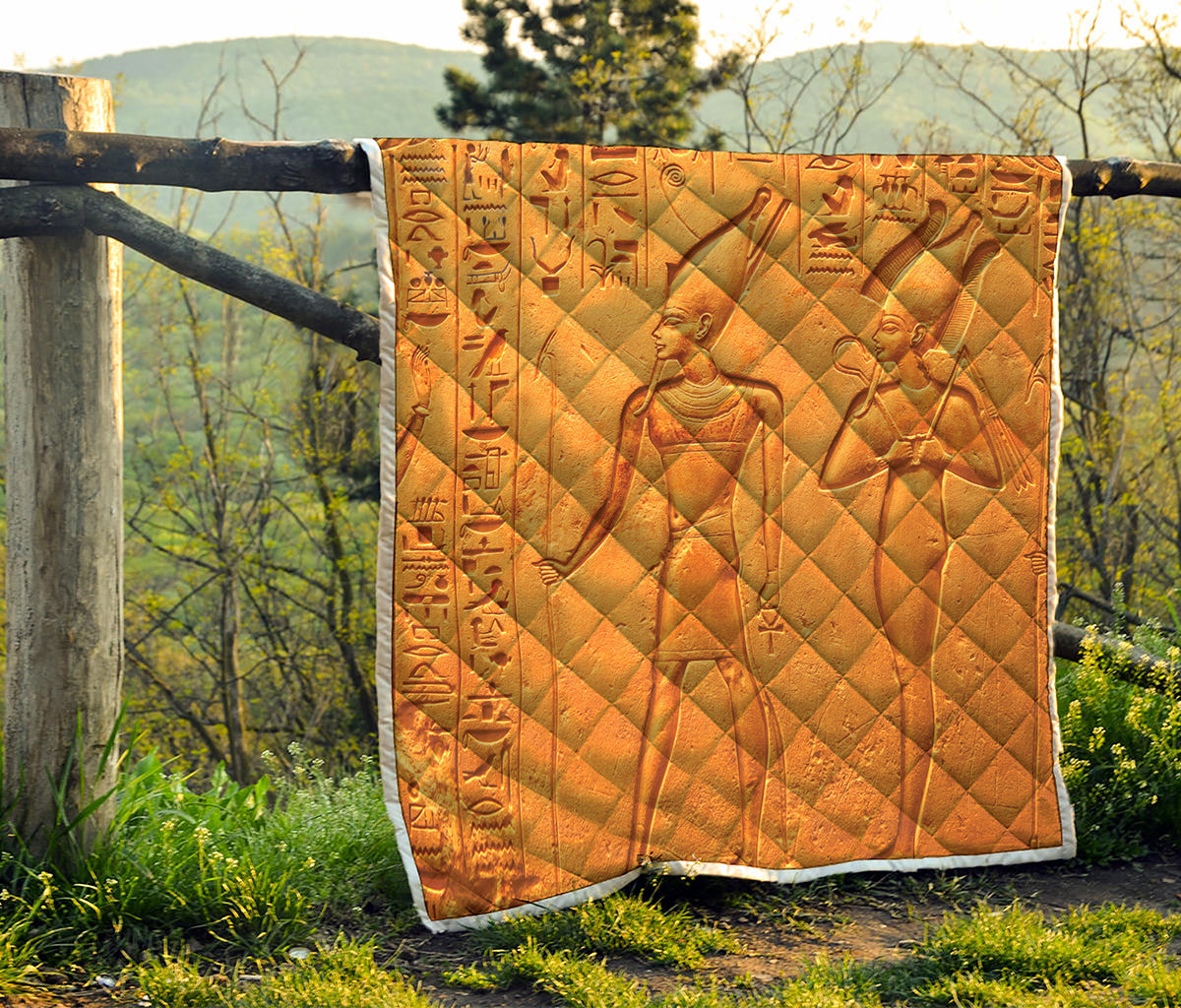 Ancient Egyptian Gods Print Quilt