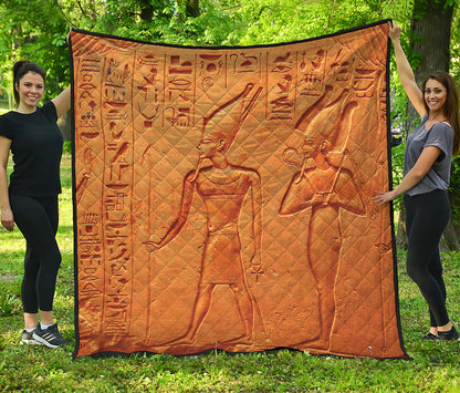 Ancient Egyptian Gods Print Quilt