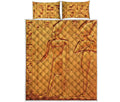Ancient Egyptian Gods Print Quilt Bed Set