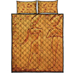 Ancient Egyptian Gods Print Quilt Bed Set