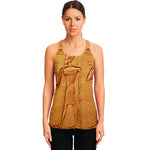 Ancient Egyptian Gods Print Women's Racerback Tank Top