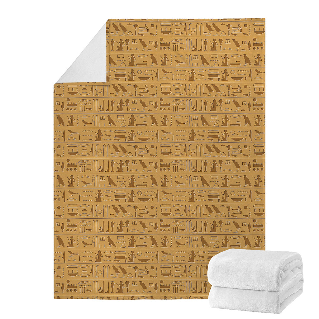 Ancient Egyptian Hieroglyphs Print Blanket