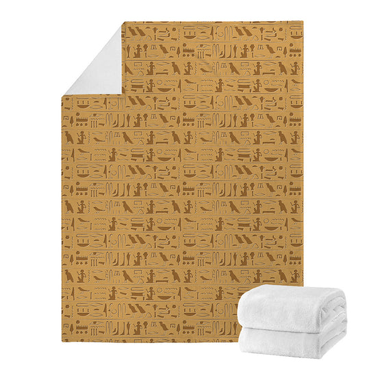 Ancient Egyptian Hieroglyphs Print Blanket