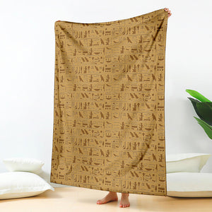 Ancient Egyptian Hieroglyphs Print Blanket