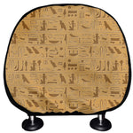 Ancient Egyptian Hieroglyphs Print Car Headrest Covers