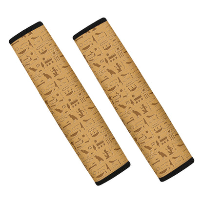 Ancient Egyptian Hieroglyphs Print Car Seat Belt Covers