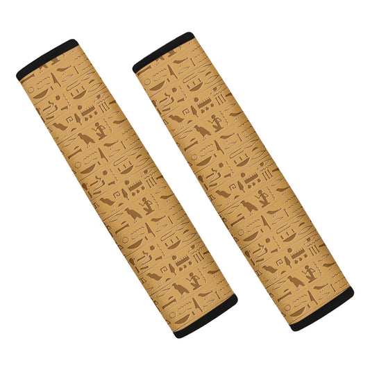 Ancient Egyptian Hieroglyphs Print Car Seat Belt Covers