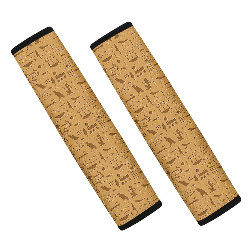 Ancient Egyptian Hieroglyphs Print Car Seat Belt Covers