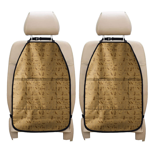 Ancient Egyptian Hieroglyphs Print Car Seat Organizers