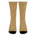 Ancient Egyptian Hieroglyphs Print Crew Socks
