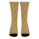 Ancient Egyptian Hieroglyphs Print Crew Socks